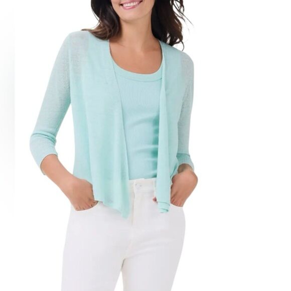 Nic & Zoe Sweaters - Nic & Zoe 4 Way Lightweight Cardigan Seafoam NWT Size Extra Large XL